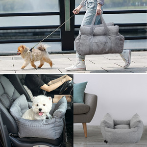 Luxuriöser Hunde-Autositz, Haustier-Sofatasche, Großhandel Reise-Sicherheits-Booster-Tragetasche, Waschbarer Bezug, Hunde-Autositzkissen - Product Image 3