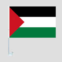Drapeaux de voiture de Palestine en gros haute résistance 100% Polyester décoration de voiture personnalisée drapeaux de voiture de Palestine