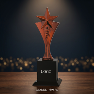 Juego de 3 Trofeos de Metal Fundido a Presión con Grabado, Diseño Moderno y Portátil, para Torneos Escolares, Universitarios y Corporativos - Product Image 1