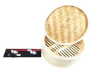 10cm 30cmステンレス鋼竹製食品蒸し器バスケット誘導対応ポットカバー環境に優しいミニ点心蒸し器卸売 - Product Image 5