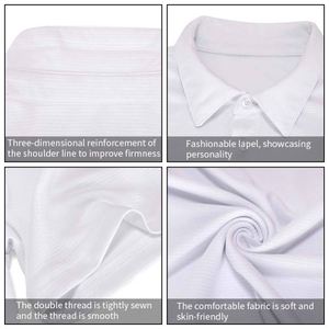 Polo à manches courtes personnalisé pour hommes, vêtements de travail, couleur noir et blanc, séchage rapide, avec logo - Product Image 5
