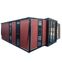Maison conteneur pliable extensible au design moderne, écologique, à montage rapide pour chantier, chambre et villa