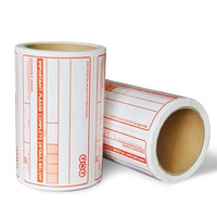 Rouleau d'étiquettes thermiques adhésives à base de caoutchouc écologique, 75g 70g, prix d'usine