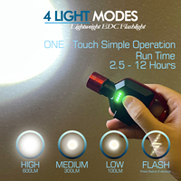 Senter LED Mini Berbahan Aluminium Alloy, Dapat Diisi Ulang, Ringkas, Dilengkapi Klip, Ringan, Berperingkat IP65, Dapat Diperbesar, Ukuran Saku, EDC, Untuk Berkemah dan Mendaki Gunung