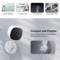 Caméra Intelligente pour la Maison Personnalisée en Usine C1 720P HD 2MP CMOS avec Vision Nocturne, Stockage sur Carte Mémoire, Accès à Distance WiFi 2.4G