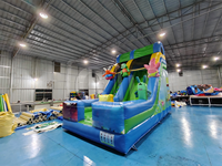 Videur gonflable commercial de terrain de jeu sautant de grandes glissières gonflables rebondissantes glissières gonflables de maison de rebond pour des enfants
