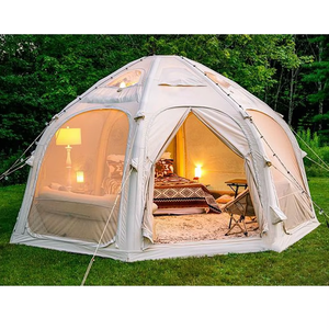 Tente <span class=keywords><strong>de</strong></span> camping gonflable d'extérieur pour toute la famille, ronde, grande, spacieuse, Oxford, imperméable, quatre saisons - Product Image 5
