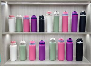 Portable Drinkware Flask Sport Gym Thermal Custom 550ml <b>750ml</b> Stainless Steel Water <b>Bottle</b> With Straw Handle Lid - Product Image 6