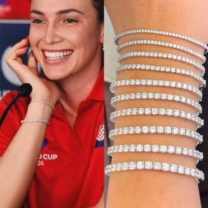 Real Solid 14K 18K Gold Tennis Bracelet 2-6mm Lab Grown Diamond <b>Iced</b> <b>Out</b> Tennis <b>Chain</b> IGI Certified Bracelet & Bangle - Product Image 5