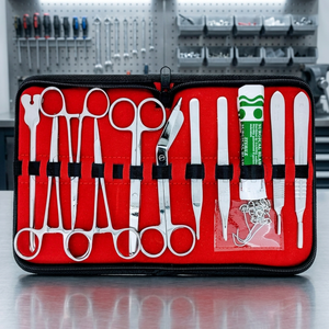 Ensemble d'instruments chirurgicaux manuels de haute qualité pour étudiants, kit complet en acier inoxydable certifié CE, garantie de 3 ans - Product Image 3