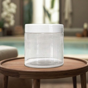 Envases Cosméticos, Frascos Transparentes de Plástico PET de Grado Alimenticio con Tapas Blancas para Polvos Sueltos y Lápiz Labial - Product Image 1