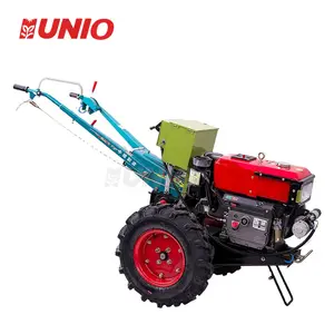 Máy Móc Nông Nghiệp Thiết Bị Diesel Tu Motocultor Hai Bánh Xe Xăng Điện Mini Tiller 18 HP Đi Bộ Máy Kéo