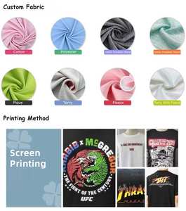 T-shirts en coton mélangé de haute qualité, grande taille, pour hommes, impression, broderie, personnalisables, unisexes, surdimensionnés - Product Image 4