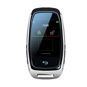 Chave inteligente PKE para carro elegante de alto nível, controle remoto com tela LCD sensível ao toque, atualização para chave passiva sem chave, fácil instalação, chave de carro LCD
