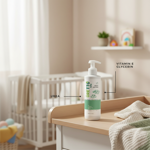 URETTO 200ml Loción Corporal para Bebés con Vitamina E, Nutritiva, Hidratante, Ingredientes Naturales Ecológicos, Suavizante, con Brillo, Sin Perfume, Para Todo Tipo de Piel - Product Image 3