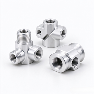 Pièces usinées CNC 5 axes de précision, connecteur croisé en laiton sur mesure et support de cadre en aluminium pour équipement industriel - Product Image 3