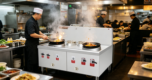 Commercial Stainless Steel Gas Stove, Easy to Clean, 2 *250W, Suitable for <strong>Cafeterias</strong> and Restaurants, Uses Natural Gas or LPG - Product Image 6