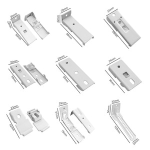 Rail de <span class=keywords><strong>rideau</strong></span> en alliage d'aluminium JIEYING, <span class=keywords><strong>double</strong></span> épaisseur, fixation murale simple, pliage en S, pour <span class=keywords><strong>plafond</strong></span> - Product Image 6