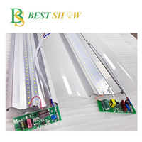 Luminaire tubulaire linéaire LED connectable 18W 36W 54W 60W 80W 100W 600mm 900mm 1200mm 1500mm, Lampe Tri-proof, Barre LED de purification
