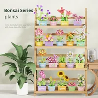 Micro-particules Lele Brothers 1503-1504 en ABS, lot de 40 pièces, fleurs éternelles en pot succulent, jouet DIY, cadeau de bureau pour filles