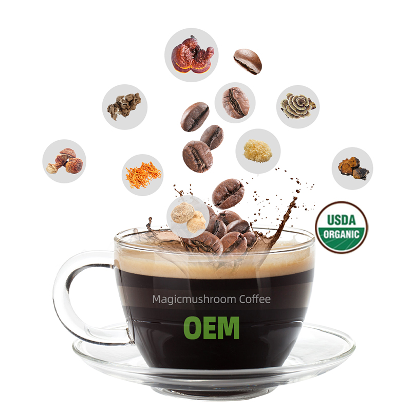 Заводская поставка, питание, ароматизированный грибами, мгновенный кофе, гриб кофе ganoderma