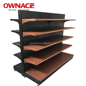 Estanterías de Supermercado Multiusos de Metal con Recubrimiento en Polvo, <span class=keywords><strong>Diseño</strong></span> Resistente/Leve, Blancas, de Doble/Un Solo Lado, Tipo Góndola para Exhibición en Tiendas - Product Image 4