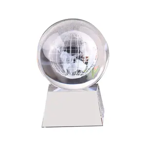 Campione gratuito globo del mondo sfera di vetro Display fermacarte guarigione meditazione globo di cristallo terra per sacchetto regalo creativo