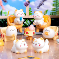 Miniature décorative créative en résine écologique, chaton mignon, pour micro-paysage de bureau, jardinage et maison de poupée