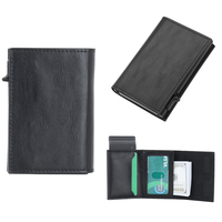 Portefeuille en aluminium anti-RFID avec porte-cartes escamotable, étui métallique pour cartes de crédit – Vente en gros