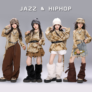 Sxccyh Bộ đồ khiêu vũ Jazz phong cách Hàn Quốc thu đông cho bé gái mới trang phục biểu diễn hợp thời trang cho trẻ em khiêu vũ đường phố - Product Image 2