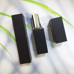 Black Matte Luxury <b>Plastic</b> Lipstick Tube with Screw Base 3-4g Capacity <b>Square</b> Empty Cosmetic Packaging <b>Container</b> - Product Image 4