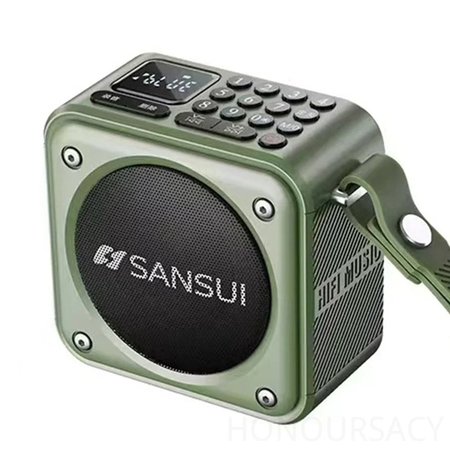 Sansui U3 Portable Mini FM Radio 1200mAh Rechargeable MP3 Walkman TF/USB Outdoor Sports HIFI Stereo Wireless Speaker
