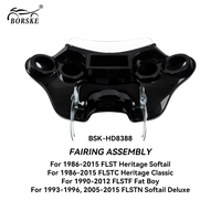 Ensemble de carénage de pare-brise haut et bas de remplacement, accessoires de carrosserie pour la série Softail FLST