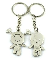 Cadeaux de la Saint-Valentin, porte-clés en métal mignon pour couple d'anges, cadeaux de mariage, souvenir, porte-clés, porte-clés pour couple amoureux