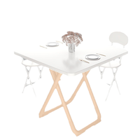 Table à manger rectangulaire pliante en fer de style moderne, 2 places, mobile, pour salon, petit appartement, famille