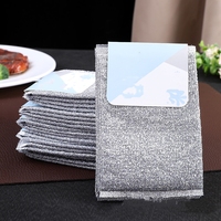 Serviette en tissu de nettoyage avec technique d'essuyage en fil d'acier pour nettoyer les pots vaisselle outil de cuisine serviette de vaisselle en coton