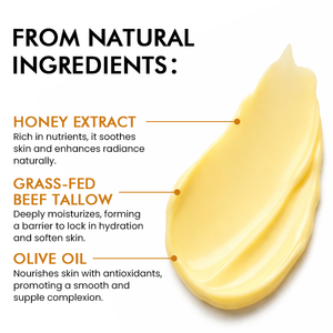 Crème hydratante naturelle au suif de bœuf et au miel, formule nourrissante pour la peau, suif nourri à l'herbe pour le soin du <span class=keywords><strong>visage</strong></span> - Product Image 2