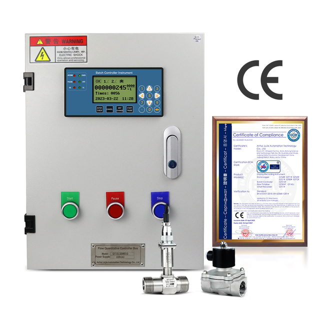 Automatic Batch Filling Quantitative Flow Controller Oil Alcohol Milk Water Flow Meter Control Box Filling Batch Controller