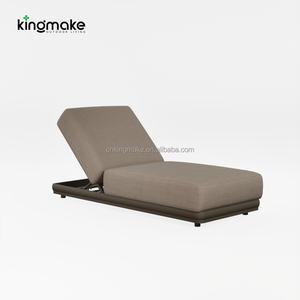 Ensemble de mobilier <span class=keywords><strong>d</strong></span>'extérieur commercial, lit de soleil pour hôtel, bord de piscine, chaise longue en aluminium haut de gamme réglable avec coussin - Product Image 5