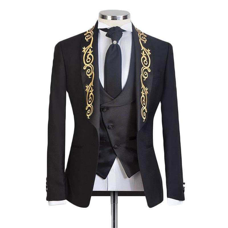 Costume Homme 3 Pièces - Marque Luxe - Rouge - Fête Soirée Mariage