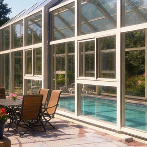 Système d'enclos rétractable électrique sur mesure à grande ouverture pour véranda, <span class=keywords><strong>solarium</strong></span> automatique en verre pour restaurant - Product Image 6