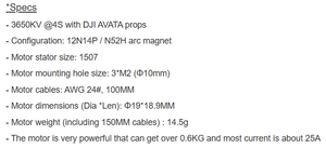 PUSD 3750KV C157-2 Metal Brushless Motor for DJI AVATA <strong>3</strong>.5\" Frame Kit Upgrade FPV Drone DIY Part - Product Image 6