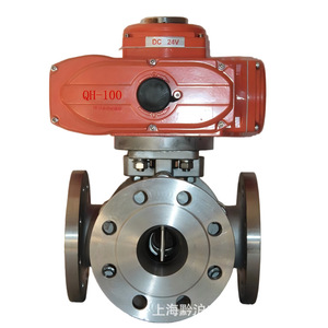 Vanne à boisseau sphérique quatre voies Guizhou et Shanghai Electric Q946F 16CDN125 à bride en acier moulé WCB pour commutation chaud/froid HVAC - Product Image 1