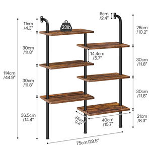 تصميم حديث عالي الجودة جدار جبل عرض الرف تخزين متعدد الطبقات عرض قابل للتخصيص للبيع - Product Image 6