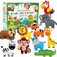 Kit de couture pour enfants - Ensemble de jouets en peluche animaux en feutre DIY pour garçons et filles