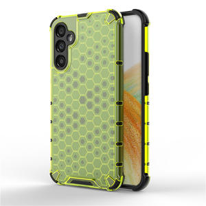 Funda Protectora 2 en 1 para <span class=keywords><strong>Samsung</strong></span> A15, Carcasa Trasera Rígida de PC y Parachoques Suave de TPU, Diseño de Panal, Resistente a Golpes - Product Image 1