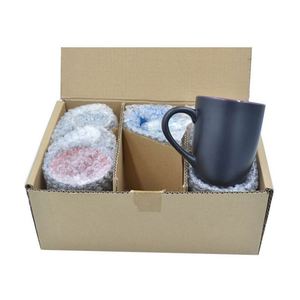 Juego de Tazas de Cerámica Brillante de 10 oz, Tazas de Café Coloridas por Dentro, Tazas para Leche, Servicio de Restaurante para Agua y Capuchino - Product Image 3