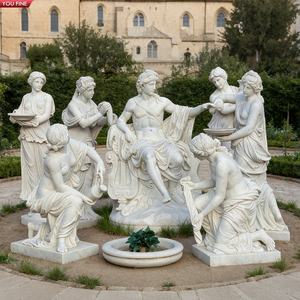 Statue di <span class=keywords><strong>Apollo</strong></span> che si lava in marmo a grandezza naturale YOUFINE per decorazioni di ville ed estate - Product Image 1