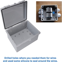 Boîtier de distribution électrique étanche IP65 en ABS, boîte de jonction extérieure en plastique à charnières, boîte de distribution d'alimentation étanche