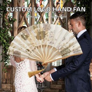 Ventilateur portable pliable personnalisable en polyester avec logo personnalisé, thème romantique, fournitures promotionnelles pour fêtes - Product Image 2